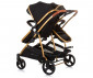 Комбинирана бебешка количка с обръщаща се седалка за близнаци до 22кг всяко Chipolino Дуо Смарт, обсидиан/листа KBDS02404OL thumb 3