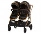 Комбинирана бебешка количка с обръщаща се седалка за близнаци до 22кг всяко Chipolino Дуо Смарт, обсидиан/листа KBDS02404OL thumb 6