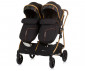 Комбинирана бебешка количка с обръщаща се седалка за близнаци до 22кг всяко Chipolino Дуо Смарт, обсидиан/листа KBDS02404OL thumb 7