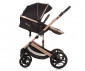 Комбинирана бебешка количка с обръщаща се седалка за деца до 22кг Chipolino Аморе, обсидиан/злато KKAM02401OG thumb 7