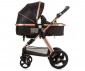 Комбинирана бебешка количка с обръщаща се седалка за деца до 22кг Chipolino Хавана, обсидиан/злато KKHA02401OG thumb 10
