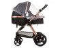 Комбинирана бебешка количка с обръщаща се седалка за деца до 22кг Chipolino Хавана, обсидиан/злато KKHA02401OG thumb 11