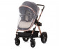 Комбинирана бебешка количка с обръщаща се седалка за деца до 22кг Chipolino Хавана, обсидиан/злато KKHA02401OG thumb 5