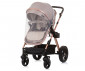 Комбинирана бебешка количка с обръщаща се седалка за деца до 22кг Chipolino Хавана, златисто бежово KKHA02405GB thumb 5