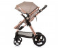 Комбинирана бебешка количка с обръщаща се седалка за деца до 22кг Chipolino Хавана, златисто бежово KKHA02405GB thumb 6