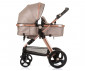 Комбинирана бебешка количка с обръщаща се седалка за деца до 22кг Chipolino Хавана, златисто бежово KKHA02405GB thumb 9