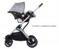 Комбинирана количка с обръщаща се седалка за новородени бебета и деца до 22кг Chipolino Зара, платина KKZAT02202PL thumb 10