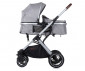 Комбинирана количка с обръщаща се седалка за новородени бебета и деца до 22кг Chipolino Зара, платина KKZAT02202PL thumb 4