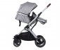 Комбинирана количка с обръщаща се седалка за новородени бебета и деца до 22кг Chipolino Зара, платина KKZAT02202PL thumb 9