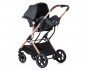 Комбинирана количка с обръщаща се седалка за новородени бебета и деца до 22кг Chipolino Зара 3в1, антрацит KKZA02201AN thumb 10