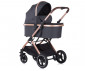 Комбинирана количка с обръщаща се седалка за новородени бебета и деца до 22кг Chipolino Зара 3в1, антрацит KKZA02201AN thumb 2