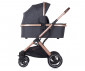 Комбинирана количка с обръщаща се седалка за новородени бебета и деца до 22кг Chipolino Зара 3в1, антрацит KKZA02201AN thumb 3