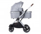 Комбинирана количка с обръщаща се седалка за новородени бебета и деца до 22кг Chipolino Зара 3в1, платина KKZA02202PL thumb 3