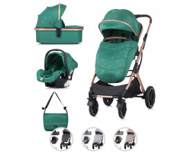 Комбинирана количка с обръщаща се седалка за новородени бебета и деца до 22кг Chipolino Зара 3в1, асортимент KKZA022