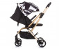 Сгъваема лятна бебешка количка за новородени с тегло до 22 кг. с обръщаща се седалка Chipolino Twister 360°, черно/бяла LKTW02301BW thumb 6