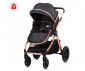 Комбинирана бебешка количка с обръщаща се седалка за деца до 22кг Chipolino Аспен, абанос KKAS02301EB thumb 5