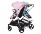 Комбинирана бебешка количка с обръщаща се седалка за близнаци до 22кг всяко Chipolino Дуо Смарт, роза/скай KBDS02305RS thumb 3
