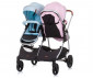 Комбинирана бебешка количка с обръщаща се седалка за близнаци до 22кг всяко Chipolino Дуо Смарт, роза/скай KBDS02305RS thumb 4