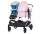 Комбинирана бебешка количка с обръщаща се седалка за близнаци до 22кг всяко Chipolino Дуо Смарт, роза/скай KBDS02305RS thumb 5
