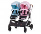 Комбинирана бебешка количка с обръщаща се седалка за близнаци до 22кг всяко Chipolino Дуо Смарт, роза/скай KBDS02305RS thumb 6