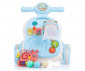 Бебешка музикална играчка-проходилка на колела за прохождане 3в1 Chipolino Мече, синя MIKBEA0231BL thumb 3