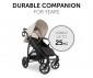 Сгъваема и преносима лятна бебешка количка за новородени с тегло до 25кг Hauck Rapid 4D, бежова 148969 thumb 9