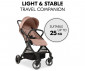 Сгъваема и преносима лятна бебешка количка за новородени с тегло до 25кг Hauck Travel N Care Plus, лешник 16026 thumb 3