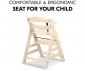 Детско дървено столче за хранене на дете с тегло до 90 кг Hauck Alpha+, Vanilla 66139 thumb 4
