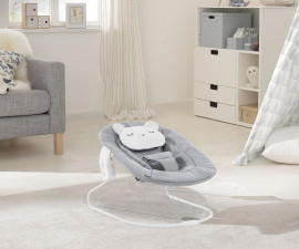 Бебешки шезлонг за новородени с тегло до 9 кг Hauck Alpha 2в1 Bear, светло сиво 66183
