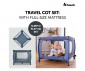 Преносима сгъваема кошара на 1 ниво за бебе за спане и игра Hauck 60672 - Sleep N Play SQ Set, Dark Blue thumb 2