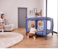 Преносима сгъваема кошара на 1 ниво за бебе за спане и игра Hauck 60672 - Sleep N Play SQ Set, Dark Blue thumb 11