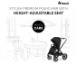 Сгъваема комбинирана бебешка количка с обръщаща се седалка за новородени бебета с тегло до 25кг Hauck Walk N Care, черна 16535 thumb 2