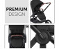 Сгъваема комбинирана бебешка количка с обръщаща се седалка за новородени бебета с тегло до 25кг Hauck Walk N Care, черна 16535 thumb 5