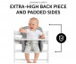 Подложка за столче за хранене от дърво Hauck Alpha Cosy Comfort, Stretch Grey 66786 thumb 4
