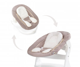 Бебешки шезлонг за столче за хранене Alpha+ Bouncer 2в1 Hauck, stretch beige 661987