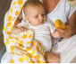 Меки пелени от бамбук и муселин с играчка за бебета и деца Babyono с играчка, портокали, 120x120см 536/03 thumb 5
