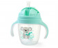 Неразливаща се бебешка чаша със сламка и с дръжки Babyono 240 мл, мента, коала 1464/03 RayaToys - 5901435415023 thumb 2
