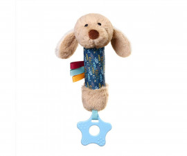 Плюшена писукаща играчка за бебета с гризалка Babyono Dog Willy 1524 RayaToys - 5901435414606