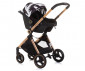 Комбинирана количка с обръщаща се седалка за новородени бебета и деца до 22кг Chipolino Елит 3в1, черно/бяло KKET02301BW thumb 14