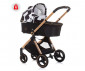 Комбинирана количка с обръщаща се седалка за новородени бебета и деца до 22кг Chipolino Елит 3в1, черно/бяло KKET02301BW thumb 2