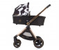 Комбинирана количка с обръщаща се седалка за новородени бебета и деца до 22кг Chipolino Елит 3в1, черно/бяло KKET02301BW thumb 4