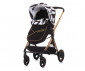 Комбинирана количка с обръщаща се седалка за новородени бебета и деца до 22кг Chipolino Елит 3в1, черно/бяло KKET02301BW thumb 7