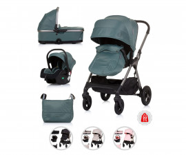 Комбинирана количка с обръщаща се седалка за новородени бебета и деца до 22кг Chipolino Инфинити 3в1, асортимент KKIF02