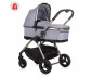 Комбинирана количка с обръщаща се седалка за новородени бебета и деца до 22кг Chipolino Инфинити 3в1, гранит KKIF02402GN thumb 2