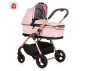 Комбинирана количка с обръщаща се седалка за новородени бебета и деца до 22кг Chipolino Инфинити 3в1, фламинго KKIF02405FL thumb 2