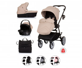 Комбинирана количка с обръщаща се седалка за новородени бебета и деца до 22кг Chipolino Линеа 3в1, асортимент KKLI02