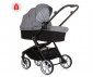 Комбинирана количка с обръщаща се седалка за новородени бебета и деца до 22кг Chipolino Линеа 3в1, пепелно сиво KKLI02402AS thumb 2