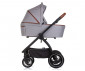 Комбинирана количка с обръщаща се седалка за новородени бебета и деца до 22кг Chipolino Престиж 3в1, облачно сиво KKPRS02502CL thumb 3