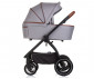 Комбинирана количка с обръщаща се седалка за новородени бебета и деца до 22кг Chipolino Престиж 3в1, облачно сиво KKPRS02502CL thumb 4