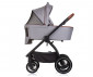 Комбинирана количка с обръщаща се седалка за новородени бебета и деца до 22кг Chipolino Престиж 3в1, облачно сиво KKPRS02502CL thumb 5